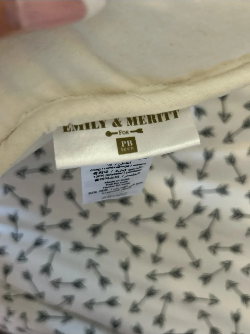 Pottery Barn Gold Sequin Anchor Pillow